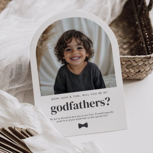 Invitation Will You Be My Godfathers Arch Photo Proposal