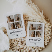 Invitation Will You Be My Godmother 4 Photo Proposal Card