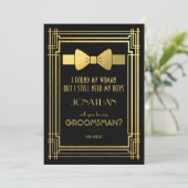 Invitation Will You Be My Groomsman | Great Gatsby Groomsmen (Debout devant)
