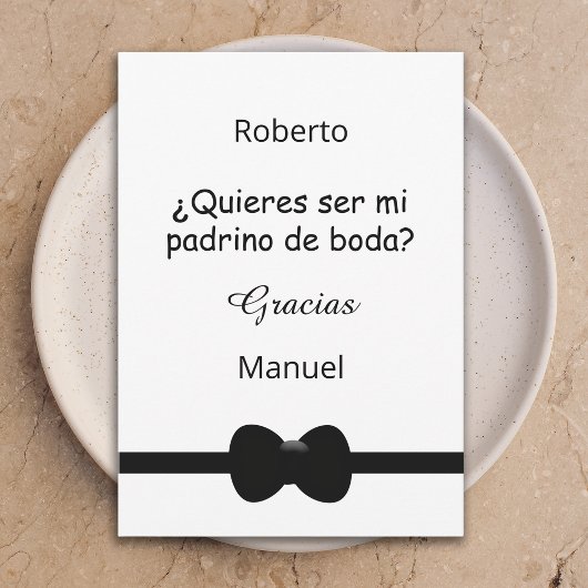 Invitation Will You Be My Groomsman in Spanish Language