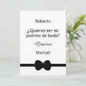 Invitation Will You Be My Groomsman in Spanish Language (Debout devant)