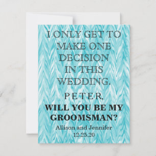 Invitation Will you be my Groomsman ? Personnalité