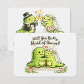 Invitation Will you be my maid of honor bridal party proposal (Devant / Derrière)