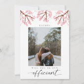 Invitation Will you be our Officiant Photo Cherry Blossoms (Devant)