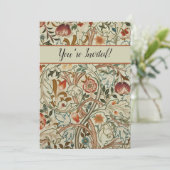 Invitation William Morris Acanthus Broderie Motif Floral (Debout devant)