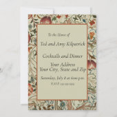 Invitation William Morris Acanthus Broderie Motif Floral (Dos)