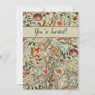 Invitation William Morris Acanthus Broderie Motif Floral