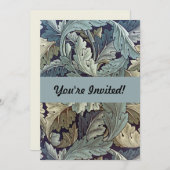 Invitation William Morris Acanthus Feuilles (Devant / Derrière)