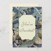 Invitation William Morris Acanthus Feuilles (Devant / Derrière)