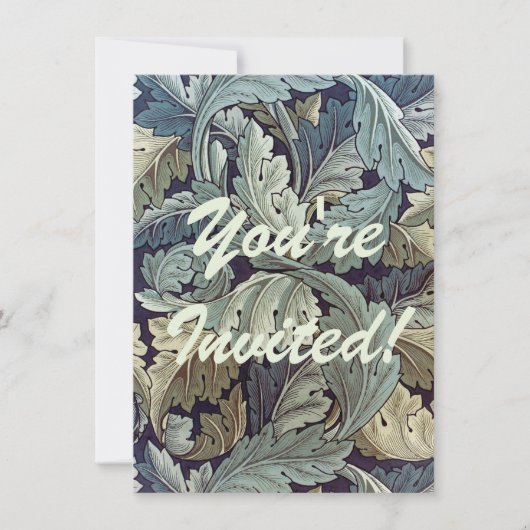 Invitation William Morris Acanthus Feuilles (Devant)