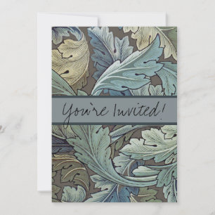 Invitation William Morris Acanthus Sage Fleur Floral Botaniqu
