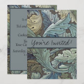 Invitation William Morris Acanthus Sage Fleur Floral Botaniqu (Devant / Derrière)