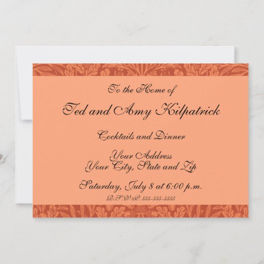 Invitation William Morris Acorn Fond d'écran Nature Design (Dos)