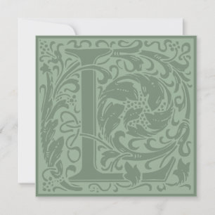 Invitation William Morris Alphabet Floral Lettre L