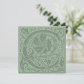 Invitation William Morris Alphabet Floral LETTRE MONOGRAPHIQU (Debout devant)