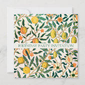 INVITATION WILLIAM MORRIS ANNIVERSAIRE (Devant)