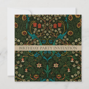 INVITATION WILLIAM MORRIS ANNIVERSAIRE