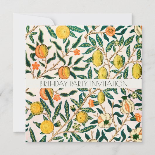 INVITATION WILLIAM MORRIS ANNIVERSAIRE (Devant)
