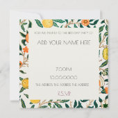 INVITATION WILLIAM MORRIS ANNIVERSAIRE (Dos)