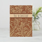 Invitation William Morris Arcadia Floral Garden Flower Classi (Debout devant)