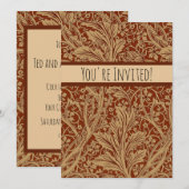 Invitation William Morris Arcadia Floral Garden Flower Classi (Devant / Derrière)