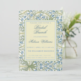 Invitation William Morris - Blue Bellflowers Bridal Brunch