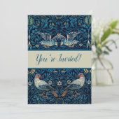 Invitation William Morris Blue Birds Tapestry Classic (Debout devant)