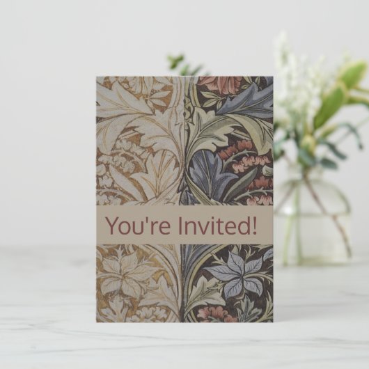 Invitation William Morris Bluebell Tapestry Design (Debout devant)