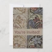 Invitation William Morris Bluebell Tapestry Design (Devant)
