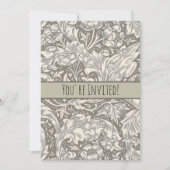 Invitation William Morris Bouton de Fleur Fleur Bot (Devant)