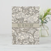 Invitation William Morris Bouton de Fleur Fleur Bot (Debout devant)