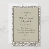 Invitation William Morris Bouton de Fleur Fleur Bot (Dos)