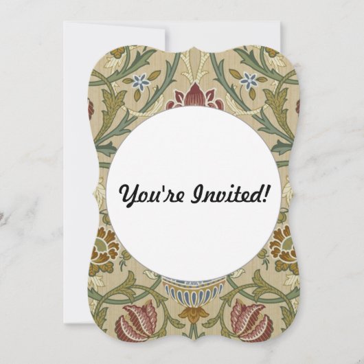 Invitation William Morris Brocade Motif de fond d'écran flora (Devant)