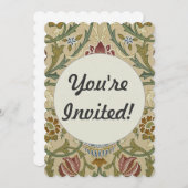 Invitation William Morris Brocade Motif de fond d'écran flora (Devant / Derrière)