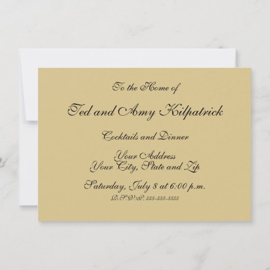 Invitation William Morris Chrysanthemum Fleur d'âge (Dos)