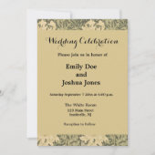 Invitation William Morris Chrysanthemum Fleur d'âge (Devant)