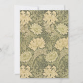 Invitation William Morris Chrysanthemum Fleur d'âge (Dos)