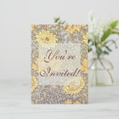 Invitation William Morris Chrysanthemum Fleurs maman (Debout devant)