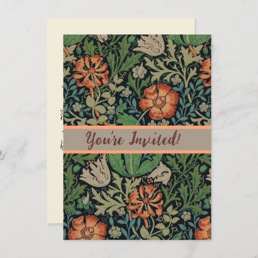 Invitation William Morris Compton Fond d'écran classique (Devant / Derrière)