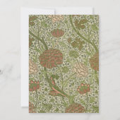 Invitation William Morris Cray Fleur de Sage Floral Botanique (Dos)