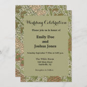 Invitation William Morris Cray Fleur de Sage Floral Botanique (Devant / Derrière)