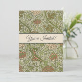 Invitation William Morris Cray Fleur de Sage Floral Botanique (Debout devant)