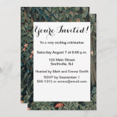 Invitation William Morris Faune sauvage Fox (Devant / Derrière)