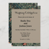 Invitation William Morris Faune sauvage Fox (Devant / Derrière)