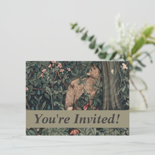 Invitation William Morris Faune sauvage Fox (Debout devant)