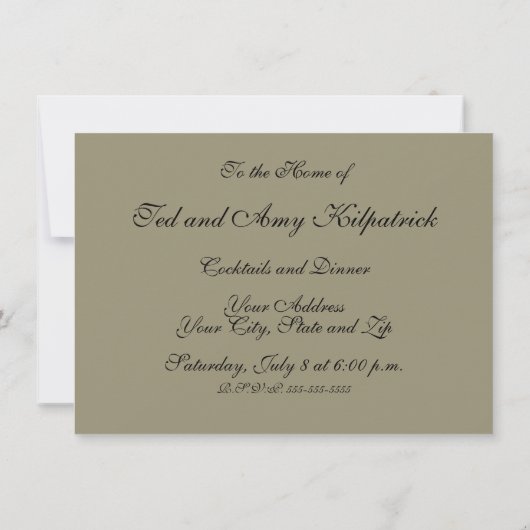 Invitation William Morris Faune sauvage Fox (Dos)