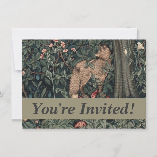 Invitation William Morris Faune sauvage Fox (Devant)