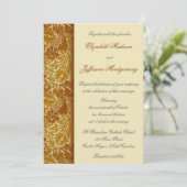 Invitation William Morris Feuille Gold (Debout devant)