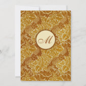 Invitation William Morris Feuille Gold (Dos)