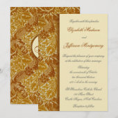 Invitation William Morris Feuille Gold (Devant / Derrière)